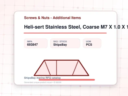Heli-sert Stainless Steel, Coarse M7 X 1.0 X 10.5mm - Screws & Nuts - Additional Items - IMPA 693847 - UOM PCS