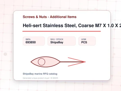 Heli-sert Stainless Steel, Coarse M7 X 1.0 X 21mm - Screws & Nuts - Additional Items - IMPA 693850 - UOM PCS