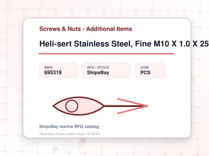Heli-sert Stainless Steel, Fine M10 X 1.0 X 25mm - Screws & Nuts - Additional Items - IMPA 695319 - UOM PCS