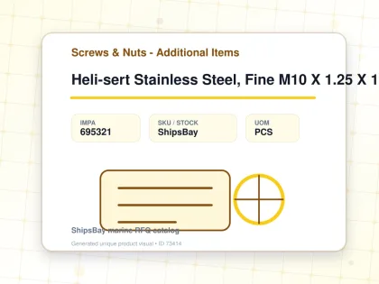 Heli-sert Stainless Steel, Fine M10 X 1.25 X 10mm - Screws & Nuts - Additional Items - IMPA 695321 - UOM PCS