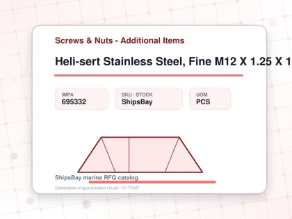 Heli-sert Stainless Steel, Fine M12 X 1.25 X 18mm - Screws & Nuts - Additional Items - IMPA 695332 - UOM PCS