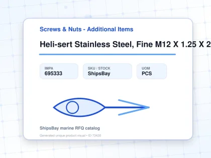 Heli-sert Stainless Steel, Fine M12 X 1.25 X 24mm - Screws & Nuts - Additional Items - IMPA 695333 - UOM PCS