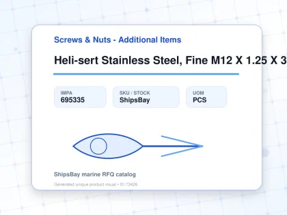 Heli-sert Stainless Steel, Fine M12 X 1.25 X 36mm - Screws & Nuts - Additional Items - IMPA 695335 - UOM PCS