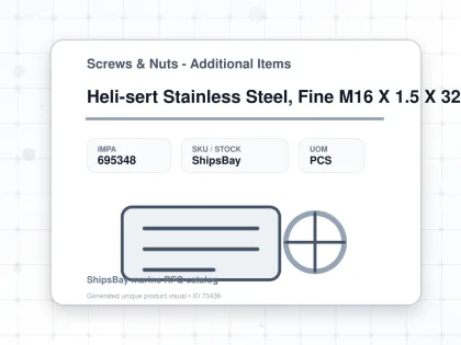Heli-sert Stainless Steel, Fine M16 X 1.5 X 32mm - Screws & Nuts - Additional Items - IMPA 695348 - UOM PCS