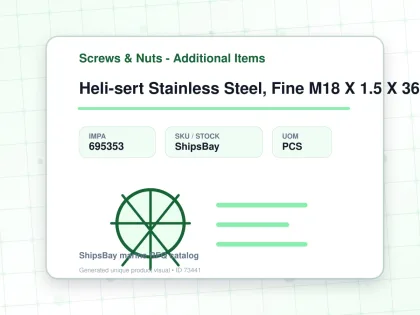 Heli-sert Stainless Steel, Fine M18 X 1.5 X 36mm - Screws & Nuts - Additional Items - IMPA 695353 - UOM PCS