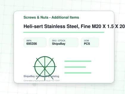 Heli-sert Stainless Steel, Fine M20 X 1.5 X 20mm - Screws & Nuts - Additional Items - IMPA 695356 - UOM PCS