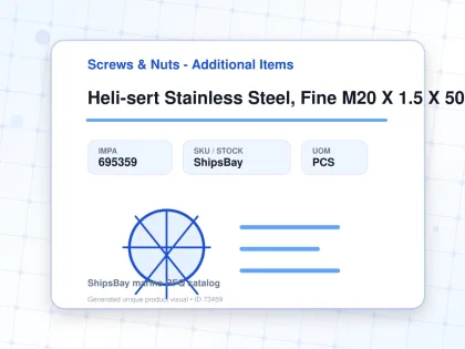 Heli-sert Stainless Steel, Fine M20 X 1.5 X 50mm - Screws & Nuts - Additional Items - IMPA 695359 - UOM PCS