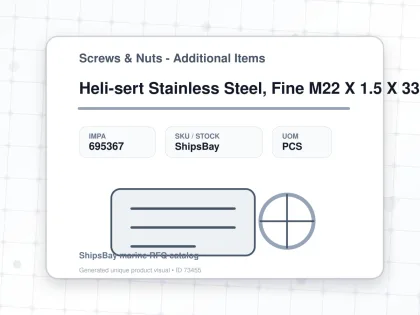 Heli-sert Stainless Steel, Fine M22 X 1.5 X 33mm - Screws & Nuts - Additional Items - IMPA 695367 - UOM PCS