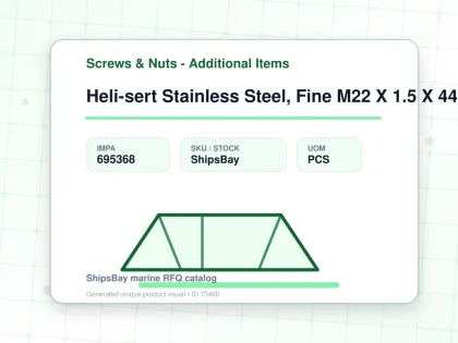 Heli-sert Stainless Steel, Fine M22 X 1.5 X 44mm - Screws & Nuts - Additional Items - IMPA 695368 - UOM PCS