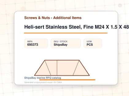Heli-sert Stainless Steel, Fine M24 X 1.5 X 48mm - Screws & Nuts - Additional Items - IMPA 695373 - UOM PCS