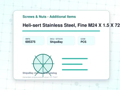 Heli-sert Stainless Steel, Fine M24 X 1.5 X 72mm - Screws & Nuts - Additional Items - IMPA 695375 - UOM PCS