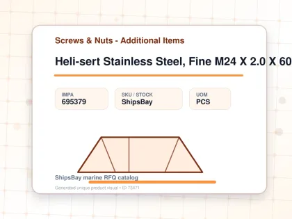 Heli-sert Stainless Steel, Fine M24 X 2.0 X 60mm - Screws & Nuts - Additional Items - IMPA 695379 - UOM PCS