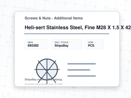 Heli-sert Stainless Steel, Fine M28 X 1.5 X 42mm - Screws & Nuts - Additional Items - IMPA 695382 - UOM PCS