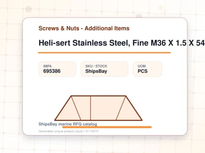 Heli-sert Stainless Steel, Fine M36 X 1.5 X 54mm - Screws & Nuts - Additional Items - IMPA 695386 - UOM PCS
