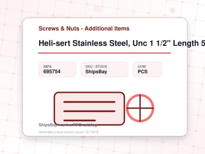Heli-sert Stainless Steel, Unc 1 1/2" Length 57mm - Screws & Nuts - Additional Items - IMPA 695754 - UOM PCS