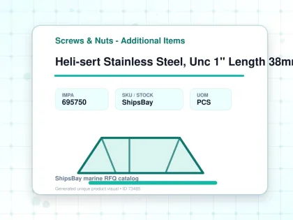 Heli-sert Stainless Steel, Unc 1" Length 38mm - Screws & Nuts - Additional Items - IMPA 695750 - UOM PCS
