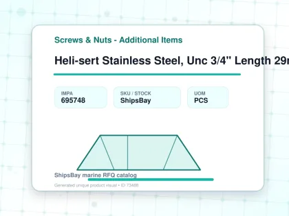 Heli-sert Stainless Steel, Unc 3/4" Length 29mm - Screws & Nuts - Additional Items - IMPA 695748 - UOM PCS