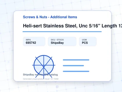 Heli-sert Stainless Steel, Unc 5/16" Length 12mm - Screws & Nuts - Additional Items - IMPA 695742 - UOM PCS
