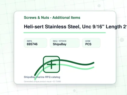 Heli-sert Stainless Steel, Unc 9/16" Length 21mm - Screws & Nuts - Additional Items - IMPA 695746 - UOM PCS