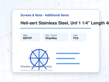 Heli-sert Stainless Steel, Unf 1 1/4" Length 48mm - Screws & Nuts - Additional Items - IMPA 695767 - UOM PCS