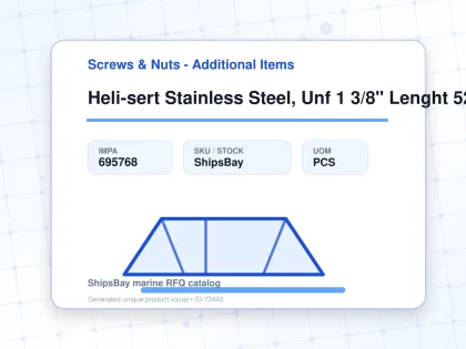 Heli-sert Stainless Steel, Unf 1 3/8" Lenght 52mm - Screws & Nuts - Additional Items - IMPA 695768 - UOM PCS