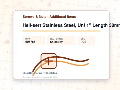 Heli-sert Stainless Steel, Unf 1" Length 38mm - Screws & Nuts - Additional Items - IMPA 695765 - UOM PCS