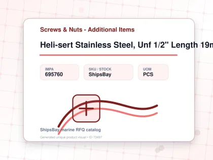 Heli-sert Stainless Steel, Unf 1/2" Length 19mm - Screws & Nuts - Additional Items - IMPA 695760 - UOM PCS