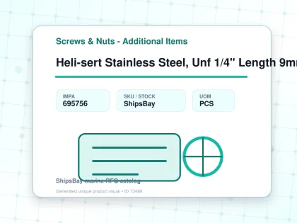 Heli-sert Stainless Steel, Unf 1/4" Length 9mm - Screws & Nuts - Additional Items - IMPA 695756 - UOM PCS