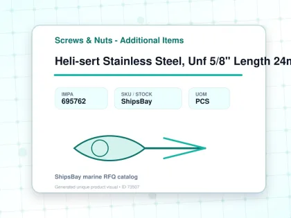Heli-sert Stainless Steel, Unf 5/8" Length 24mm - Screws & Nuts - Additional Items - IMPA 695762 - UOM PCS