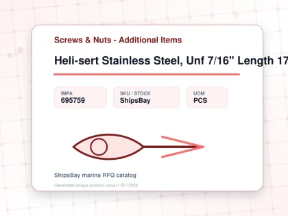Heli-sert Stainless Steel, Unf 7/16" Length 17mm - Screws & Nuts - Additional Items - IMPA 695759 - UOM PCS