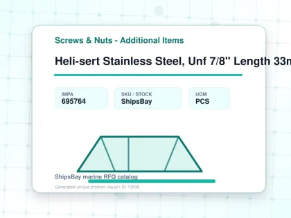 Heli-sert Stainless Steel, Unf 7/8" Length 33mm - Screws & Nuts - Additional Items - IMPA 695764 - UOM PCS