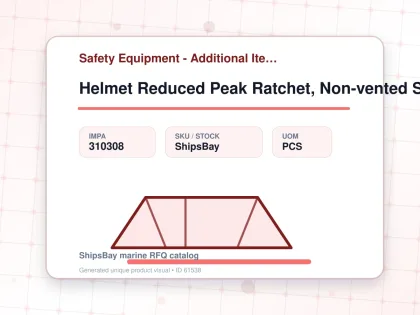 Helmet Reduced Peak Ratchet, Non-vented Standard Light Blue - Safety Equipment - Additional Items - IMPA 310308 - UOM PCS