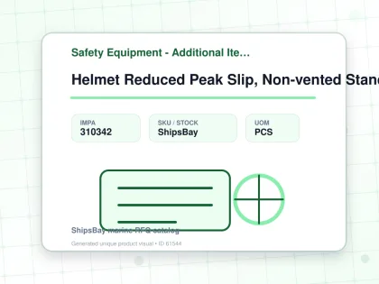 Helmet Reduced Peak Slip, Non-vented Standard Blue - Safety Equipment - Additional Items - IMPA 310342 - UOM PCS