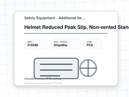 Helmet Reduced Peak Slip, Non-vented Standard Green - Safety Equipment - Additional Items - IMPA 310346 - UOM PCS
