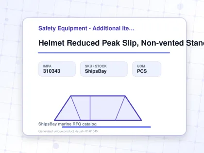 Helmet Reduced Peak Slip, Non-vented Standard Red - Safety Equipment - Additional Items - IMPA 310343 - UOM PCS