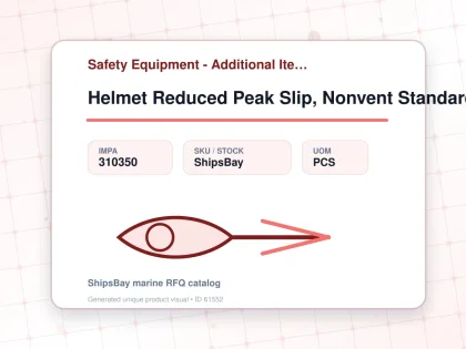 Helmet Reduced Peak Slip, Nonvent Standard Hiviz Orange - Safety Equipment - Additional Items - IMPA 310350 - UOM PCS