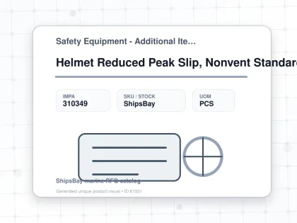 Helmet Reduced Peak Slip, Nonvent Standard Hiviz Yellow - Safety Equipment - Additional Items - IMPA 310349 - UOM PCS
