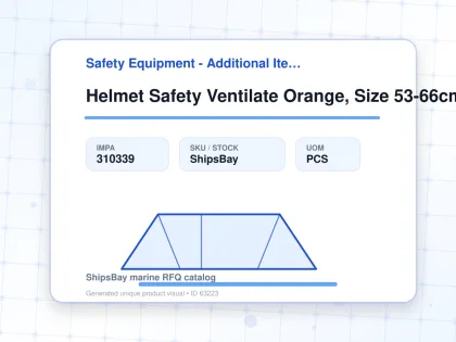Helmet Safety Ventilate Orange, Size 53-66cm - Safety Equipment - Additional Items - IMPA 310339 - UOM PCS