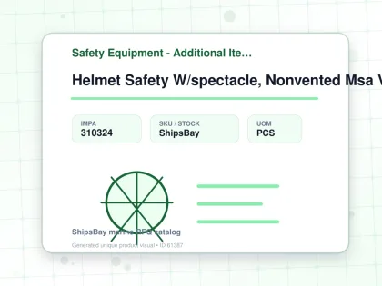 Helmet Safety W/spectacle, Nonvented Msa V-gard 930 Red - Safety Equipment - Additional Items - IMPA 310324 - UOM PCS