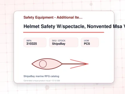 Helmet Safety W/spectacle, Nonvented Msa V-gard930 Orange - Safety Equipment - Additional Items - IMPA 310325 - UOM PCS
