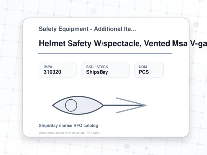Helmet Safety W/spectacle, Vented Msa V-gard 930 Green - Safety Equipment - Additional Items - IMPA 310320 - UOM PCS