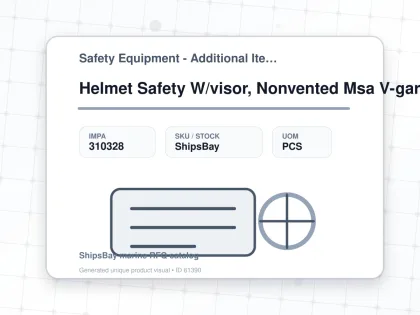 Helmet Safety W/visor, Nonvented Msa V-gard 950 Blue - Safety Equipment - Additional Items - IMPA 310328 - UOM PCS