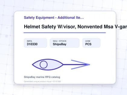 Helmet Safety W/visor, Nonvented Msa V-gard 950 Red - Safety Equipment - Additional Items - IMPA 310330 - UOM PCS