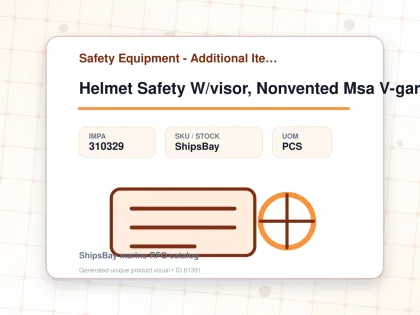 Helmet Safety W/visor, Nonvented Msa V-gard950 Yellow - Safety Equipment - Additional Items - IMPA 310329 - UOM PCS