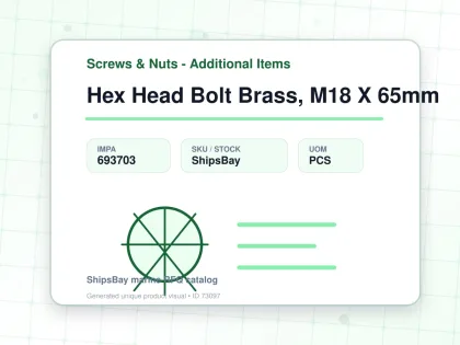 Hex Head Bolt Brass, M18 X 65mm - Screws & Nuts - Additional Items - IMPA 693703 - UOM PCS
