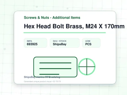 Hex Head Bolt Brass, M24 X 170mm - Screws & Nuts - Additional Items - IMPA 693925 - UOM PCS