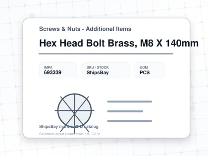 Hex Head Bolt Brass, M8 X 140mm - Screws & Nuts - Additional Items - IMPA 693339 - UOM PCS