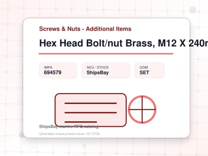 Hex Head Bolt/nut Brass, M12 X 240mm - Screws & Nuts - Additional Items - IMPA 694579 - UOM SET