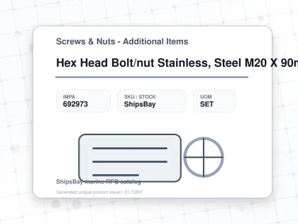 Hex Head Bolt/nut Stainless, Steel M20 X 90mm - Screws & Nuts - Additional Items - IMPA 692973 - UOM SET