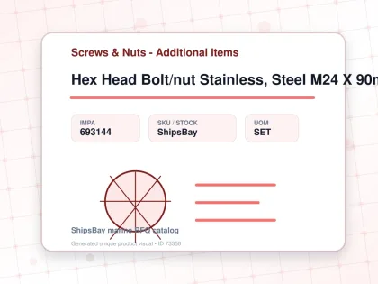 Hex Head Bolt/nut Stainless, Steel M24 X 90mm - Screws & Nuts - Additional Items - IMPA 693144 - UOM SET